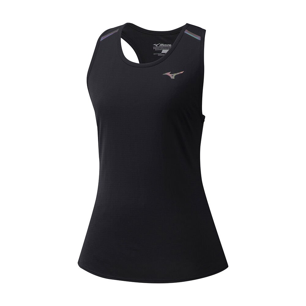 Womens Mizuno Solarcut Running Tank Top Black Philippines (GMPQSZ150)